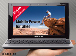 Das Medion-Netbook Akoya E1222 gibt's bei Aldi Nord für 299 Euro